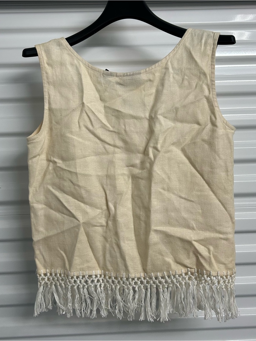 DKNY Cream Fringe Tank Top - Picture 8 of 12